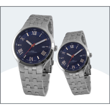 High-Grade Stainless Steel Couple Watch, Quartz Watch 15178